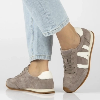 Taupe kožené tenisky Filippo DP7963/26 TP