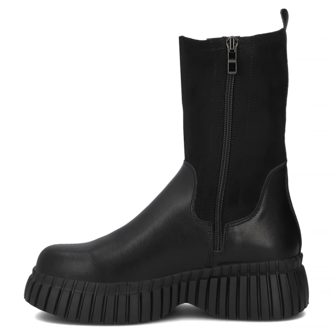 Černě kožené kotníkové boty Filippo DBT7163/25 BK