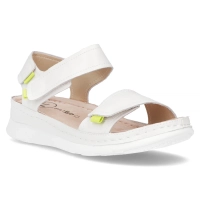 Bílé kožené sandály Filippo DS6019/24 WH