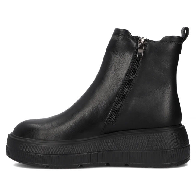 Černě kožené boty Filippo DBT6375/24 BK