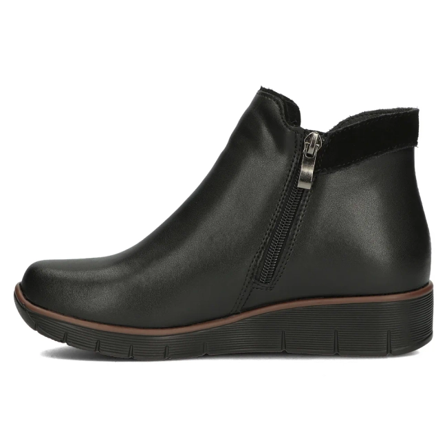 Černé kožené kotníkové boty Filippo DBT4781/23 BK