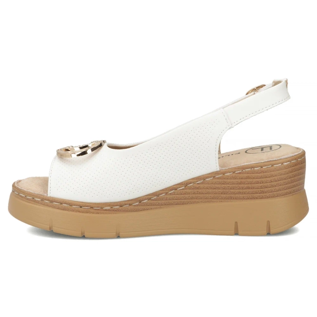 Bílé kožené sandály Filippo DS7648/26 WH