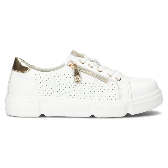 Bílé kožené polobotky Filippo DP4528/24 WH