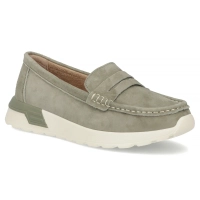 Khaki kožené mokasíny Filippo DP7528/26 KH