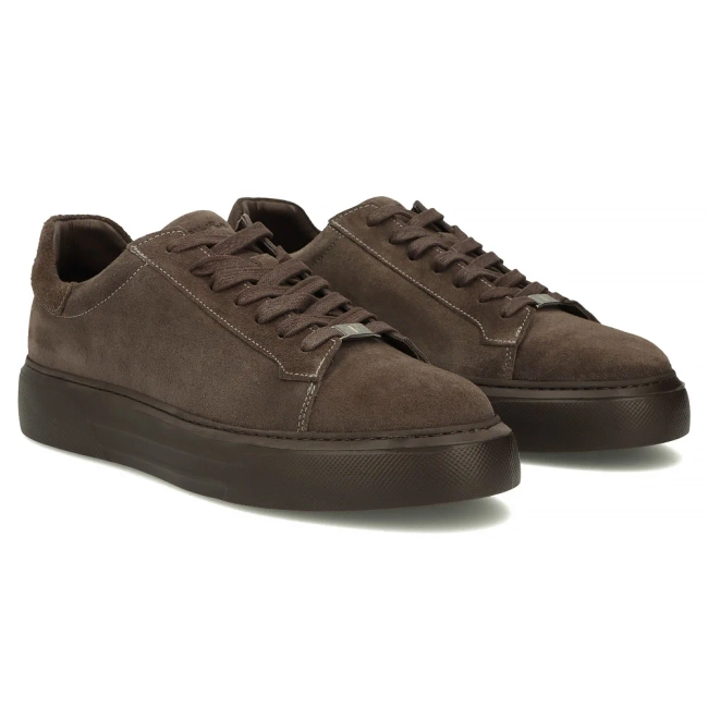 Taupe kožené tenisky Filippo MP8277/26 TP