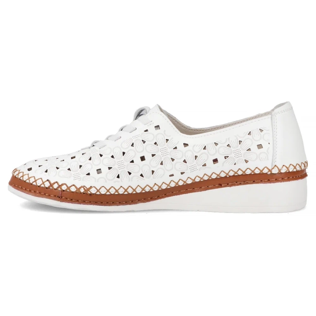 Bílé kožené polobotky Filippo DP7624/26 WH