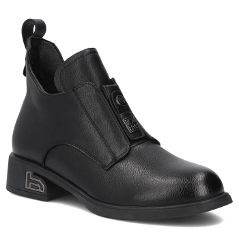 Černě kožené kotníkové boty Filippo DBT8037/26 BK