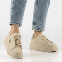 Béžové kožené sneakersy Filippo DP6058/25 BE