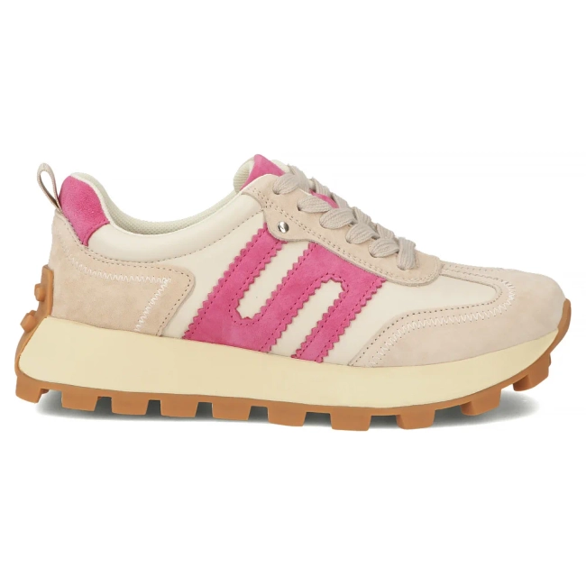 Béžovo-růžové kožené sneakersy Filippo DP6743/25 BE FH