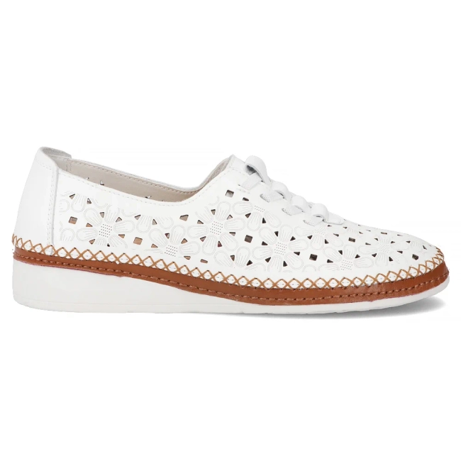 Bílé kožené polobotky Filippo DP7624/26 WH