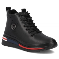 Černé kožené kotníkové boty Filippo DBT4215/25 BK