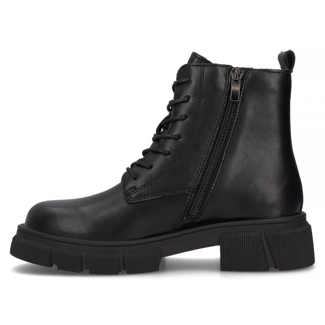Černě kožené boty Filippo DBT6373/24 BK