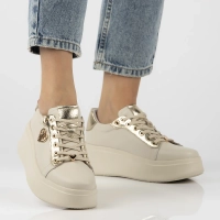 Béžové kožené sneakersy Filippo DP6792/25 BE