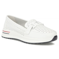 Bílé kožené polobotky Filippo DP4400/26 WH