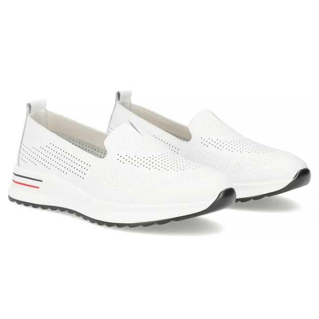 Bílé kožené tenisky Filippo DP7611/26 WH