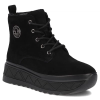 Černé kožené kotníkové boty Filippo DBT8078/26 BK