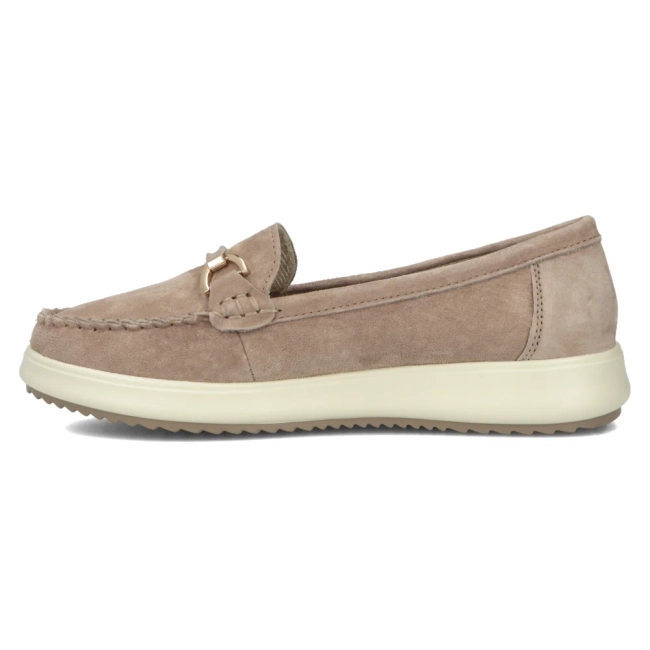 Taupe kožené mokasíny Filippo DP6135/25 TP