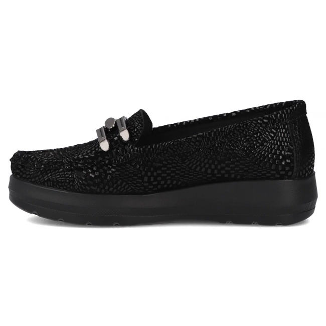 Černé kožené polobotky Filippo DP7652/26 BK PT
