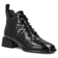 Černé kožené kotníkové boty Filippo DBT8131/26 BK