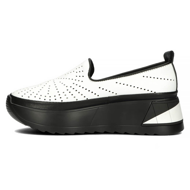 Bílé kožené polobotky Filippo DP4302/22 WH