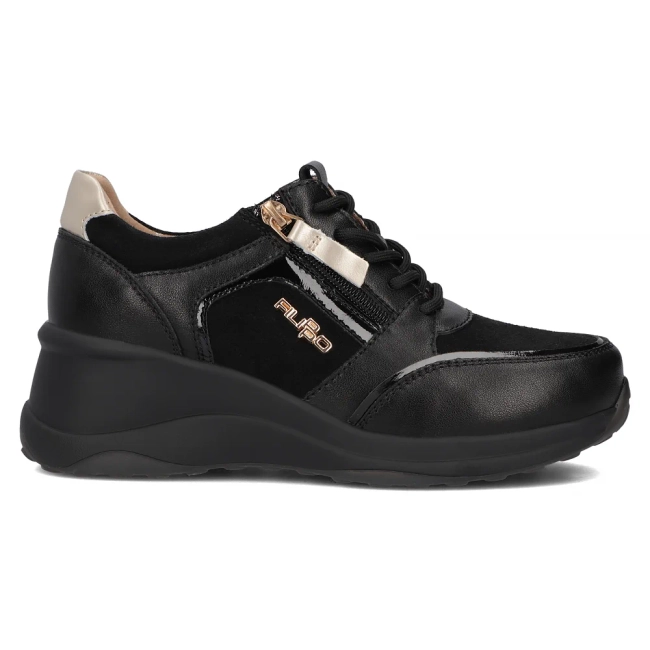 Černé kožené sneakersy Filippo DP6434/24 BK