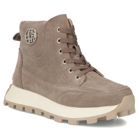 Taupe kožené kotníkové boty Filippo DBT7160/25 TP