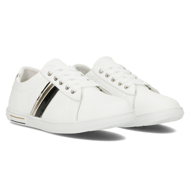 Bílé kožené polobotky Filippo DP4522/23 WH