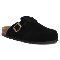 Černé kožené pantofle Filippo DK7918/26 BK