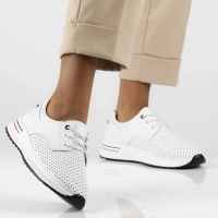 Bílé kožené polobotky Filippo DP6022/26 WH