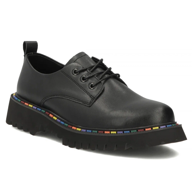 Černé kožené polobotky Filippo DP8341/26 BK