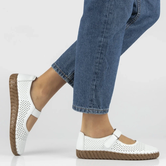 Bílé kožené polobotky Filippo DP7551/26 WH