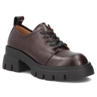 Tmavě hnědé kožené tenisky Filippo DP8156/26 D BR