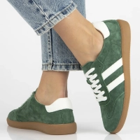 Zelené kožené sneakersy Filippo DP6741/25 GE