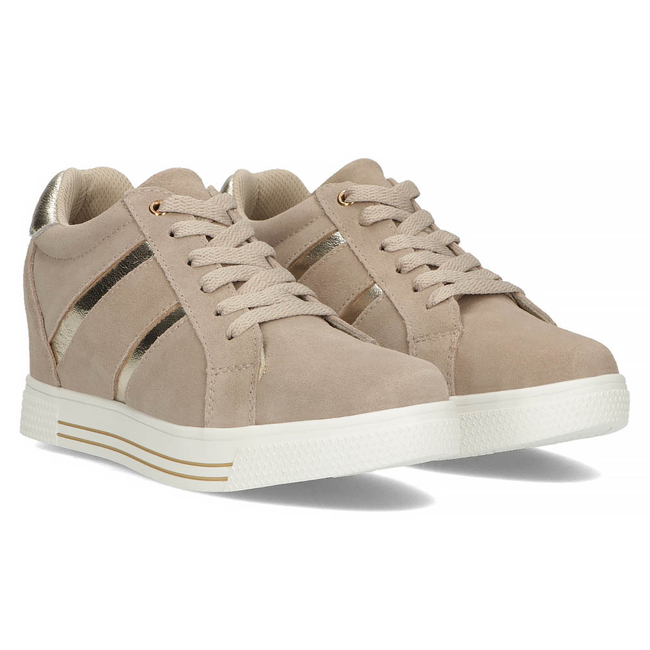 Béžové kožené sneakersy Filippo DP3549/22 BE