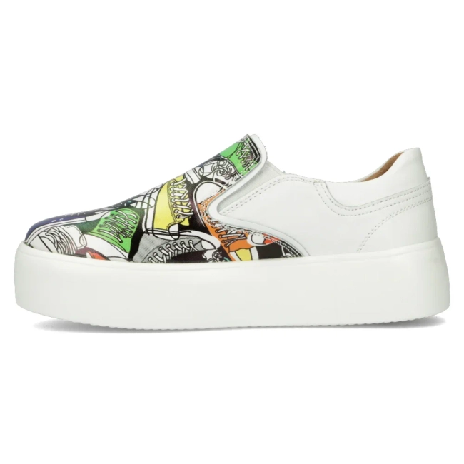 Bílé kožené polobotky Filippo DP6114/24 WH MLT