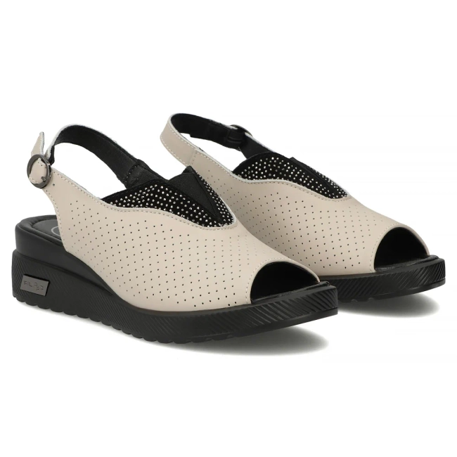Béžové kožené sandály Filippo DS6145/26 BE
