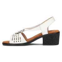 Bílé kožené sandály Filippo DS2308/21 WH