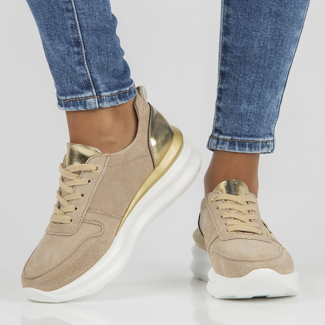 Béžové kožené sneakersy Filippo DP3505/22 BE