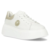 Bílé kožené sneakersy Filippo DP6058/25 WH
