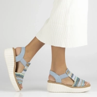 Růžové sandály Rieker 69172-91 multicolor