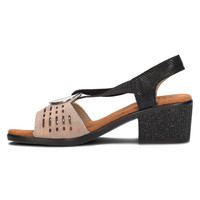 Černé kožené sandály Filippo DS2308/22 BK