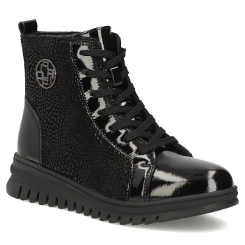 Černé kožené kotníkové boty Filippo DBT8073/26 BK L