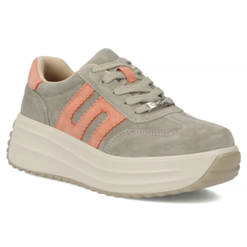 Khaki kožené tenisky Filippo DP7516/26 KH OR