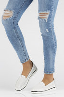 Bílé kožené boty Filippo DP3623/22 WH