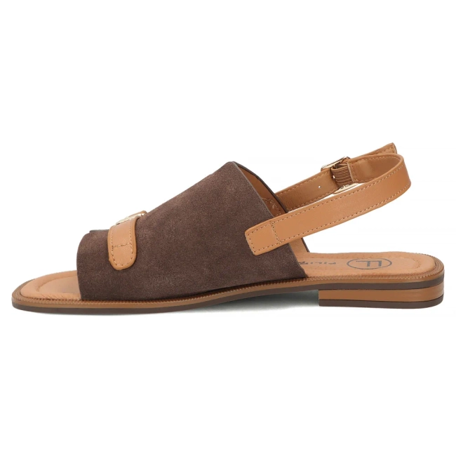Hnědé kožené sandály Filippo DS7757/26 D BR