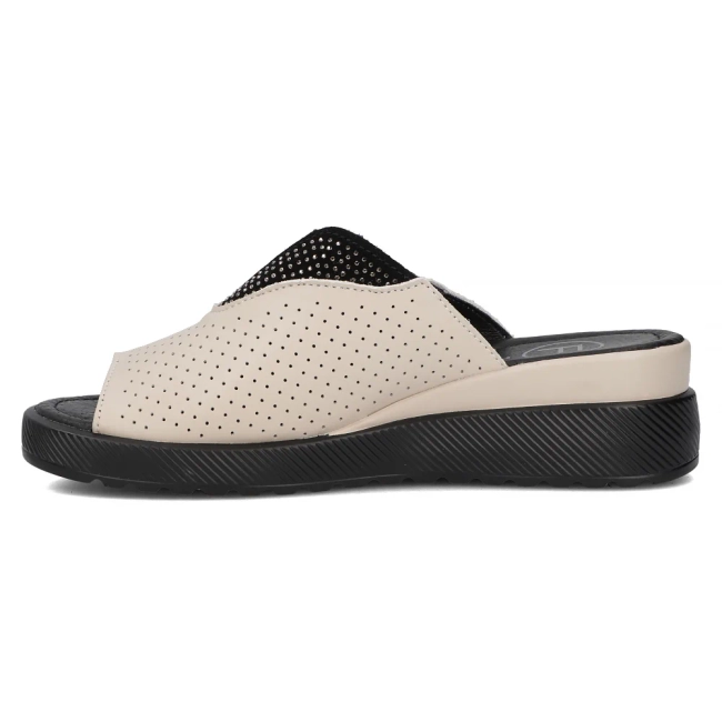 Béžové kožené pantofle Filippo DK6146/24 BE