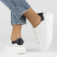 Bílé kožené sneakersy Filippo DP4404/23 WH
