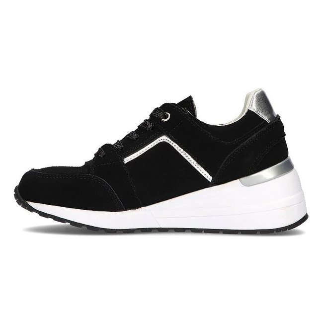 Černé kožené sneakersy Filippo DP2003/21 BK