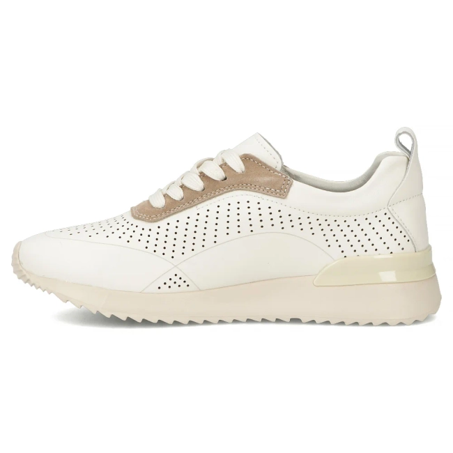 Béžové kožené tenisky Filippo DP7622/26 BE