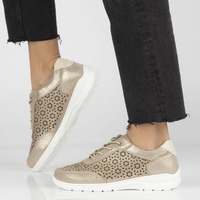 Zlaté kožené sneakersy Filippo DP4519/23 GO